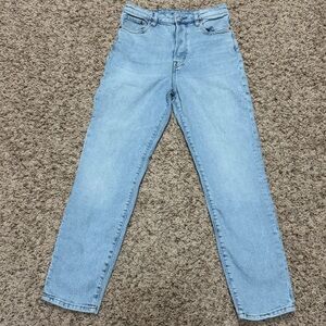 H&M Women’s Light Blue Ultra High Waist Mom Jeans